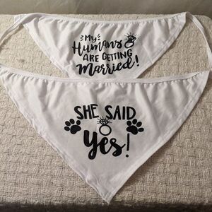 Wedding Proposal Dog Bandanas